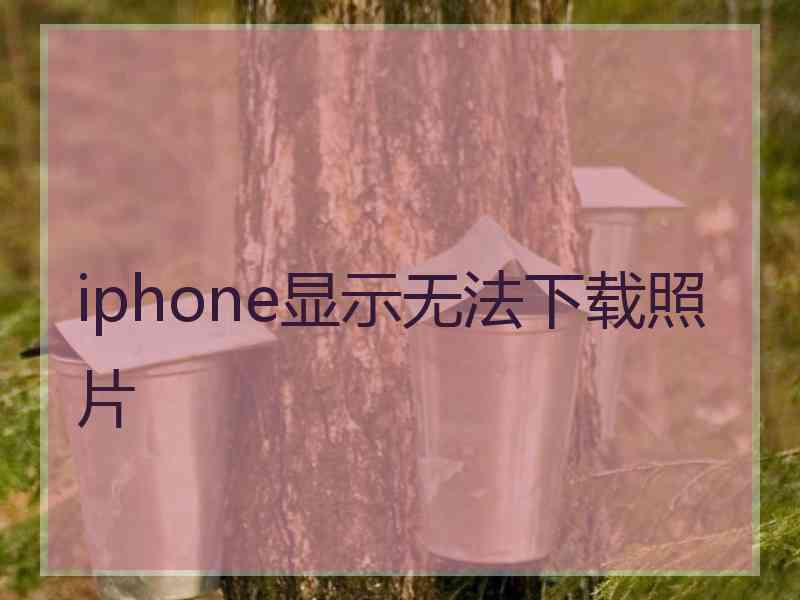 iphone显示无法下载照片 iphone显示无法下载照片