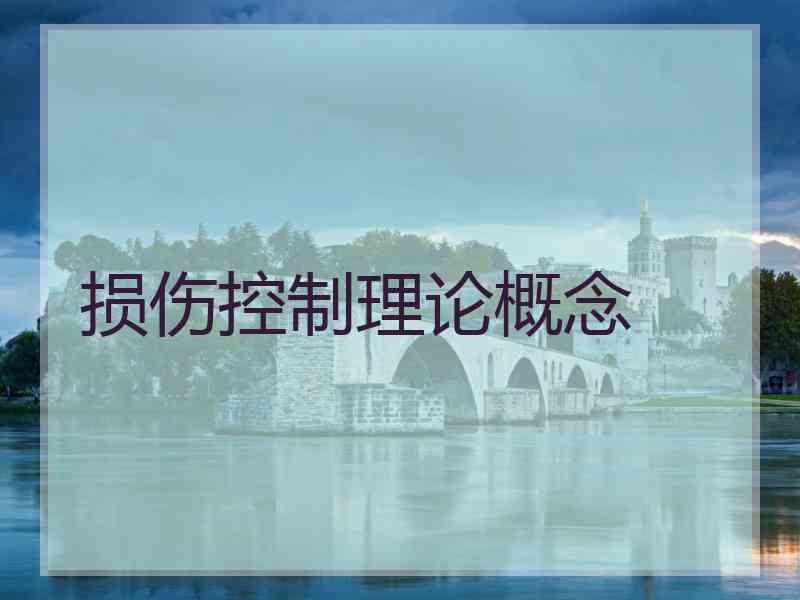 损伤控制理论概念 损伤控制理论概念