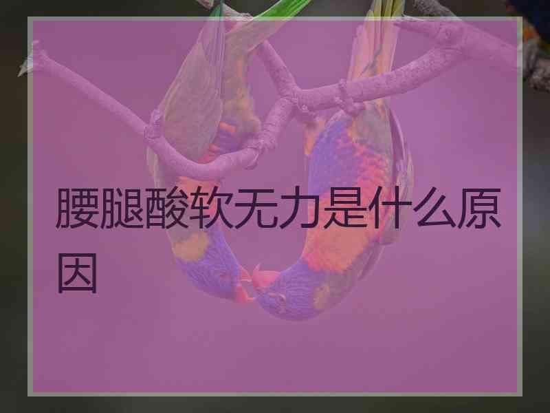 腰腿酸软无力是什么原因 腰腿酸软无力是什么原因