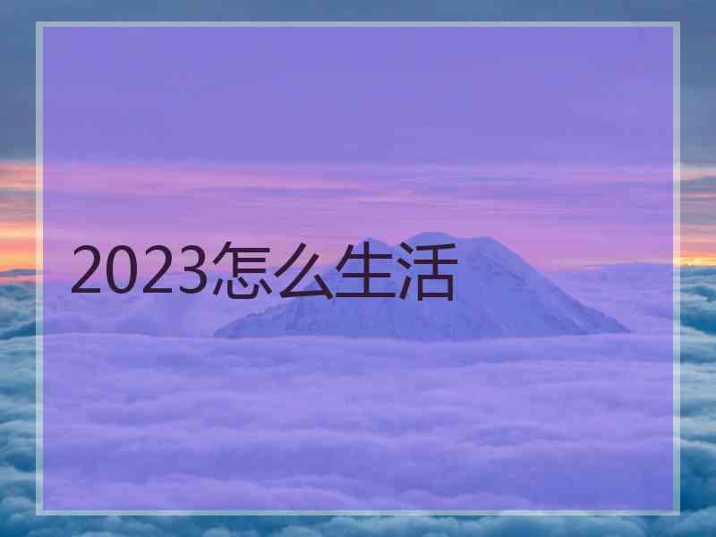 2023怎么生活 2023怎么生活