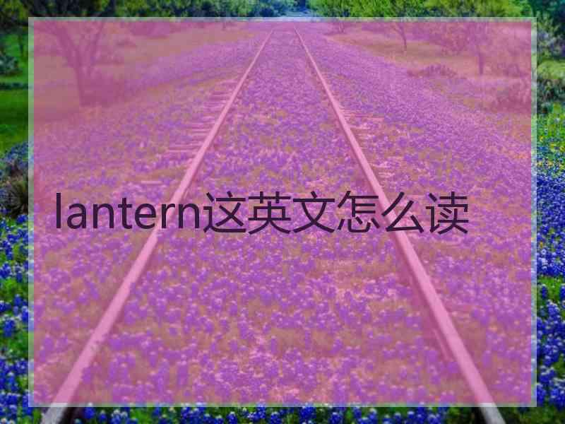 lantern这英文怎么读 lantern这英文怎么读