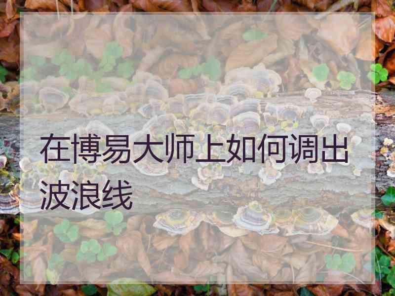 在博易大师上如何调出波浪线 在博易大师上如何调出波浪线