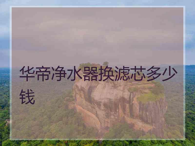 华帝净水器换滤芯多少钱 华帝净水器换滤芯多少钱