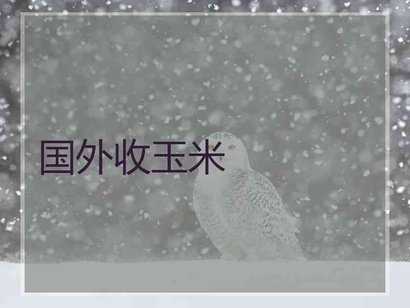 国外收玉米 国外收玉米