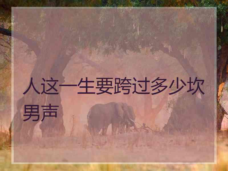 人这一生要跨过多少坎男声 人这一生要跨过多少坎男声