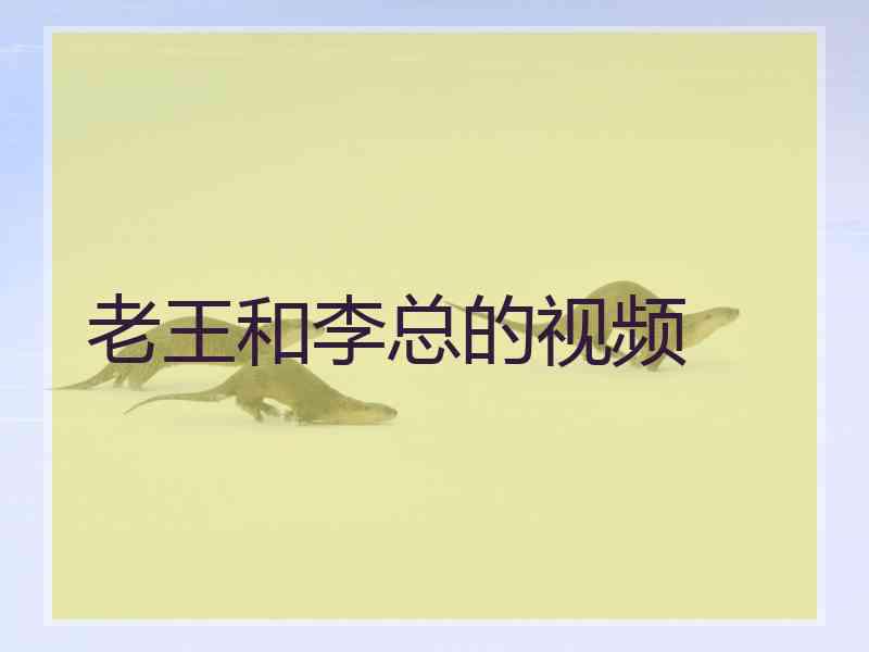 老王和李总的视频 老王和李总的视频