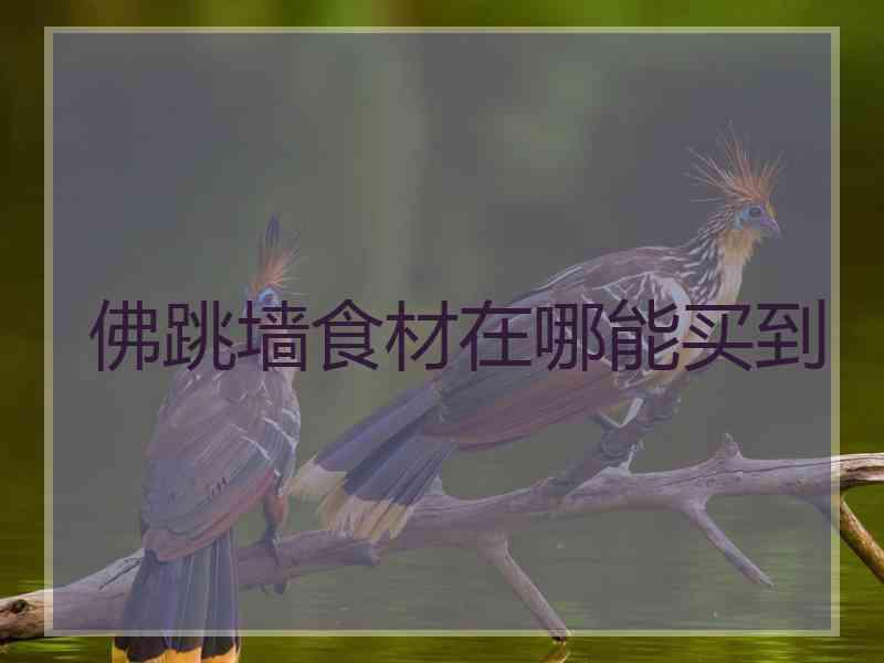 佛跳墙食材在哪能买到 佛跳墙食材在哪能买到