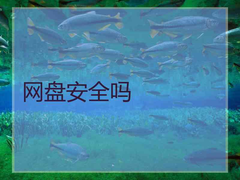 网盘安全吗 网盘安全吗