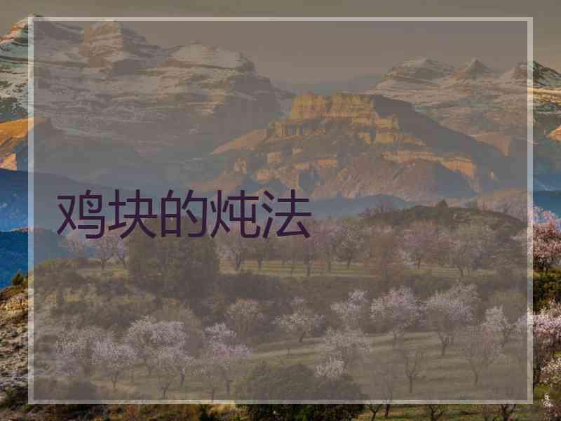 鸡块的炖法 鸡块的炖法