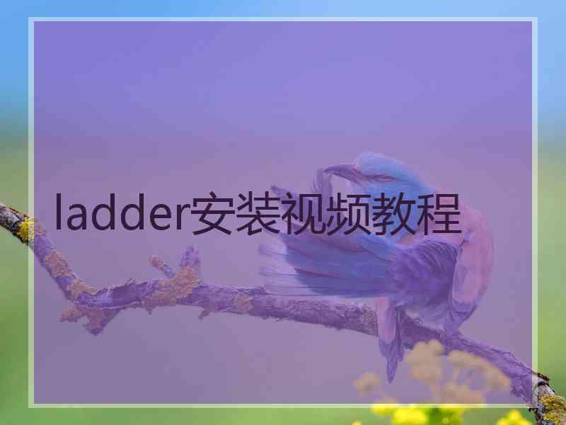 ladder安装视频教程 ladder安装视频教程