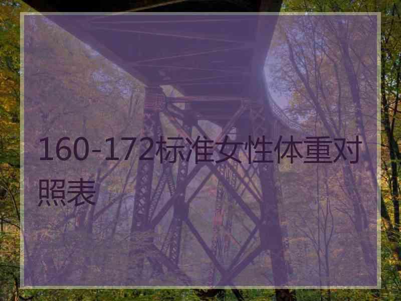 160-172标准女性体重对照表 160-172标准女性体重对照表