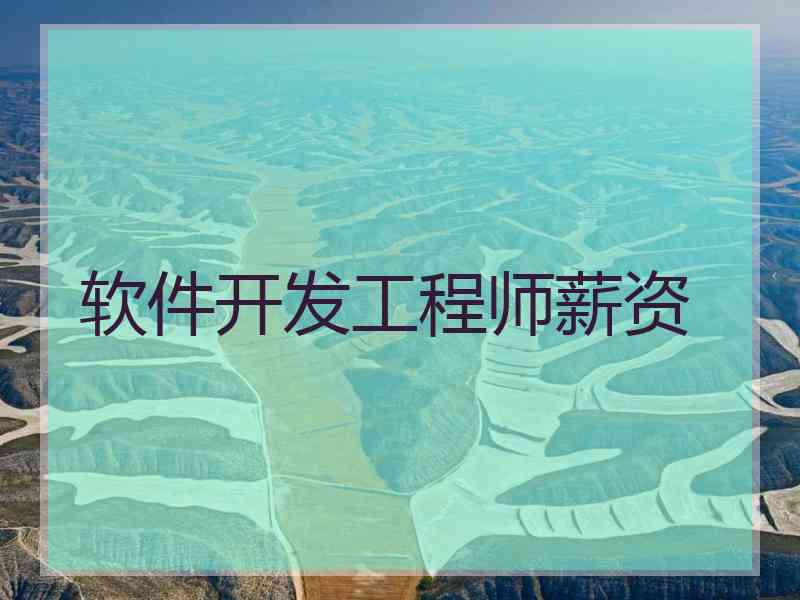 软件开发工程师薪资 软件开发工程师薪资