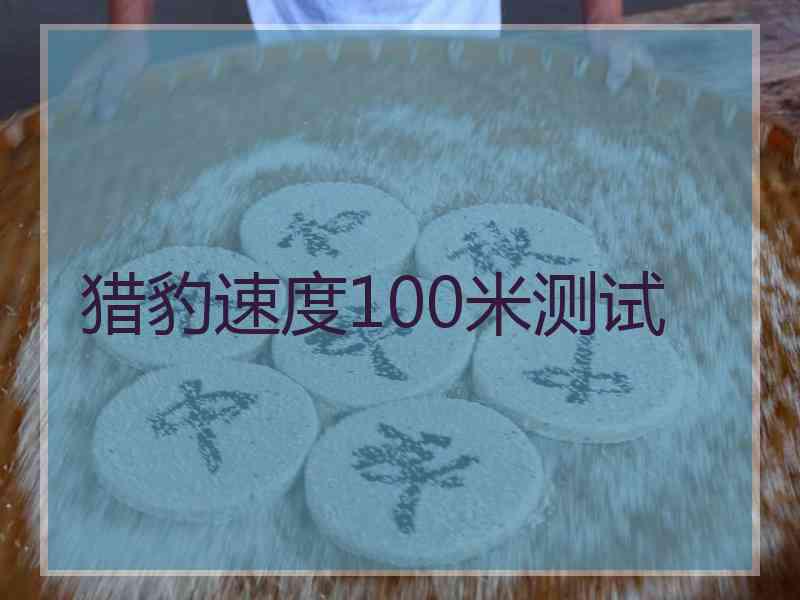 猎豹速度100米测试 猎豹速度100米测试