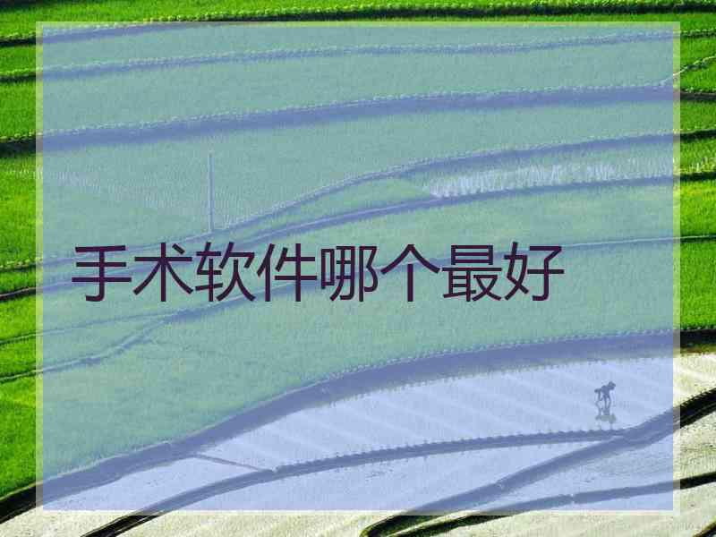 手术软件哪个最好 手术软件哪个最好