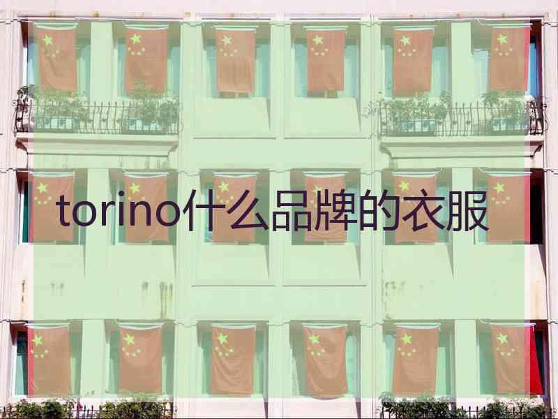 torino什么品牌的衣服 torino什么品牌的衣服