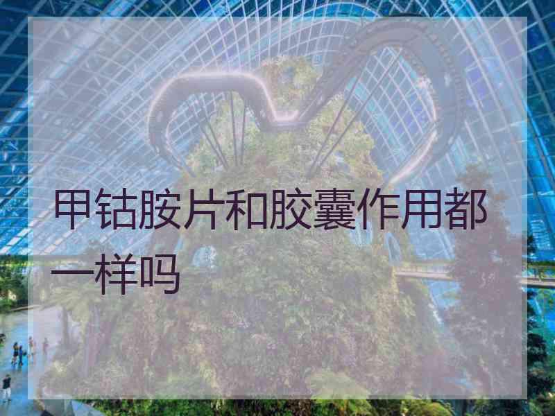 甲钴胺片和胶囊作用都一样吗 甲钴胺片和胶囊作用都一样吗