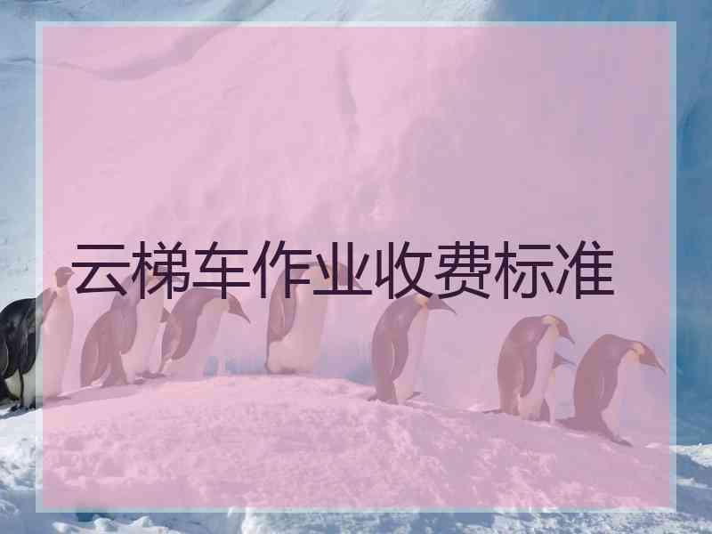 云梯车作业收费标准 云梯车作业收费标准