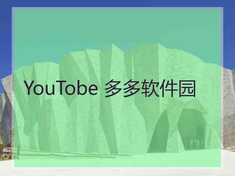 YouTobe 多多软件园 YouTobe 多多软件园