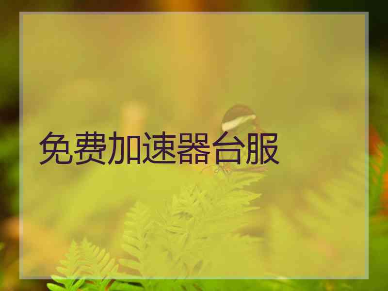 免费加速器台服 免费加速器台服