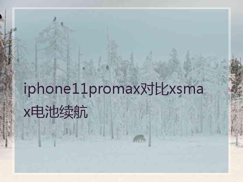 iphone11promax对比xsmax电池续航 iphone11promax对比xsmax电池续航