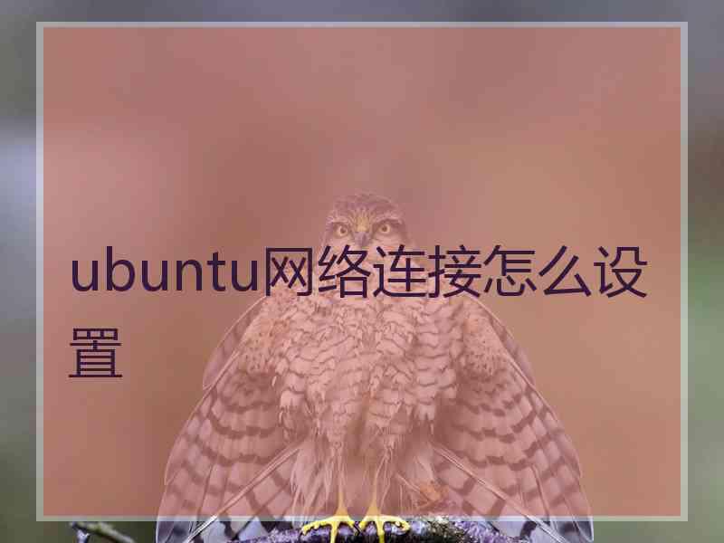 ubuntu网络连接怎么设置 ubuntu网络连接怎么设置