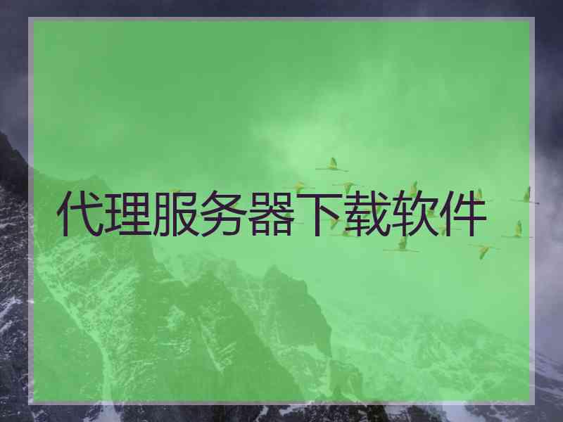 代理服务器下载软件 代理服务器下载软件