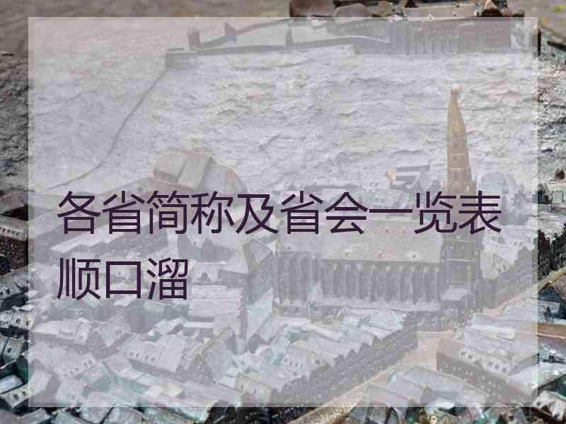 各省简称及省会一览表顺口溜 各省简称及省会一览表顺口溜