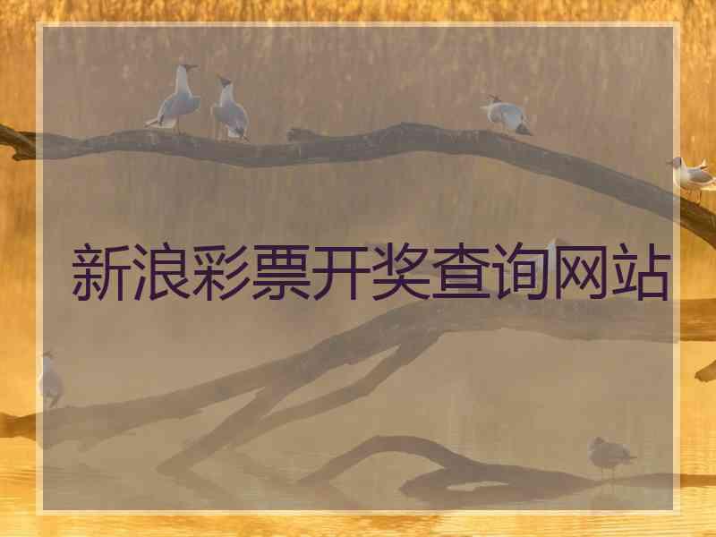 新浪彩票开奖查询网站 新浪彩票开奖查询网站
