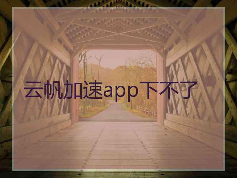 云帆加速app下不了 云帆加速app下不了