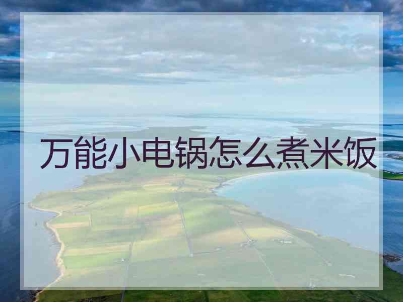 万能小电锅怎么煮米饭 万能小电锅怎么煮米饭