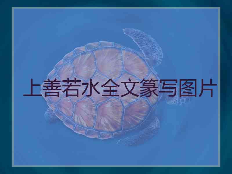 上善若水全文篆写图片 上善若水全文篆写图片