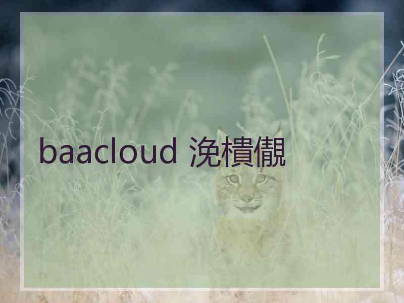 baacloud 浼樻儬 baacloud 浼樻儬