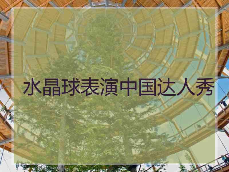 水晶球表演中国达人秀 水晶球表演中国达人秀