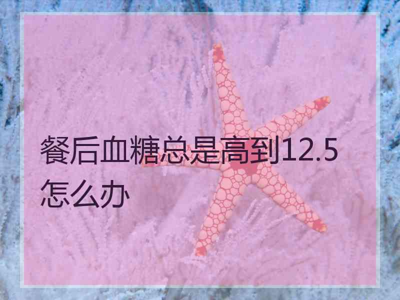 餐后血糖总是高到12.5怎么办 餐后血糖总是高到12.5怎么办