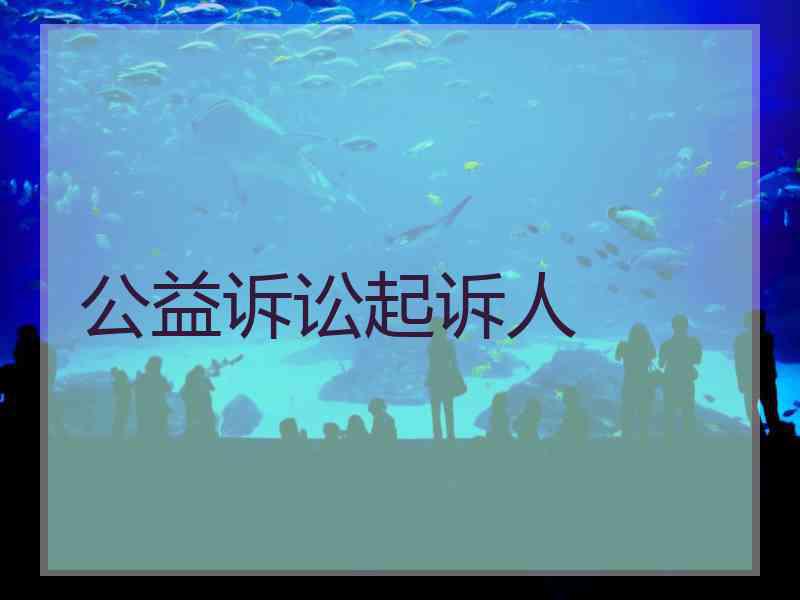 公益诉讼起诉人 公益诉讼起诉人