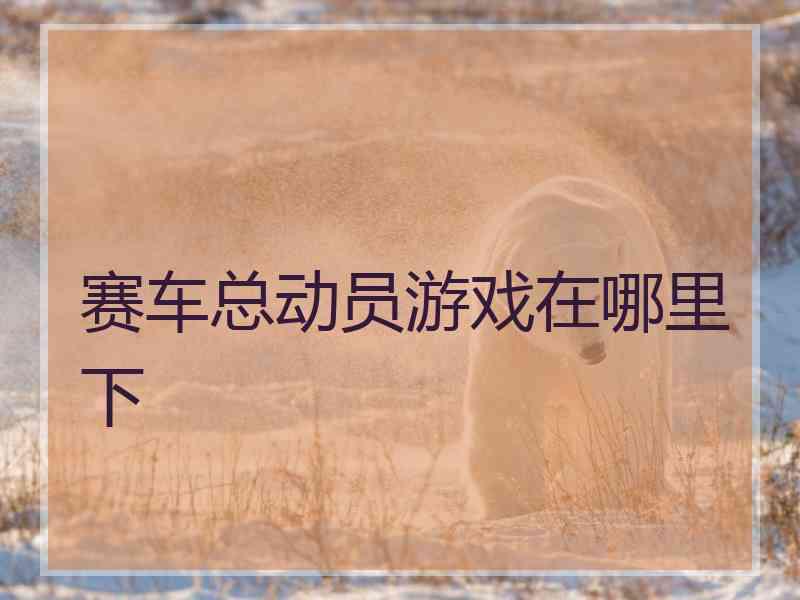 赛车总动员游戏在哪里下 赛车总动员游戏在哪里下