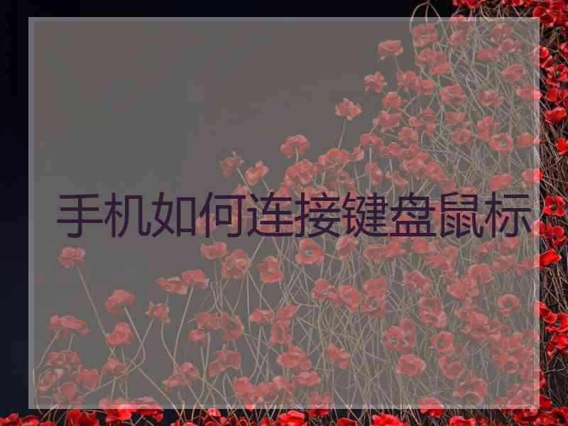 手机如何连接键盘鼠标 手机如何连接键盘鼠标