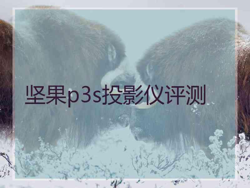 坚果p3s投影仪评测 坚果p3s投影仪评测