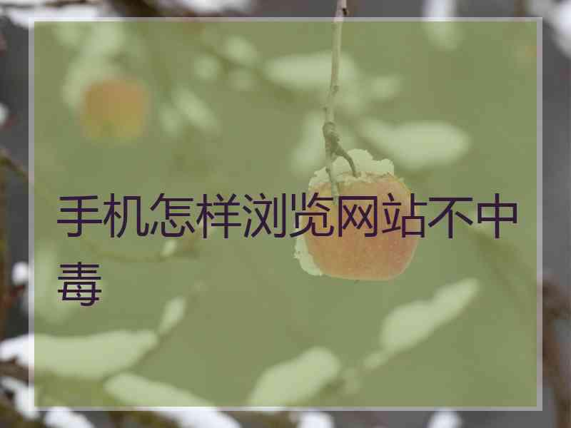 手机怎样浏览网站不中毒 手机怎样浏览网站不中毒