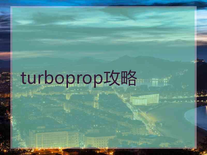 turboprop攻略 turboprop攻略