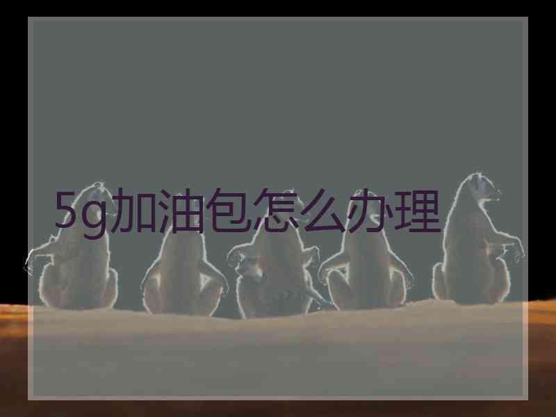 5g加油包怎么办理 5g加油包怎么办理