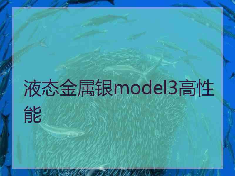 液态金属银model3高性能 液态金属银model3高性能