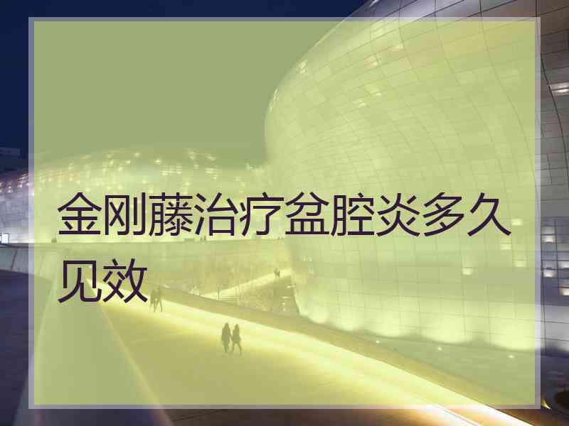 金刚藤治疗盆腔炎多久见效 金刚藤治疗盆腔炎多久见效
