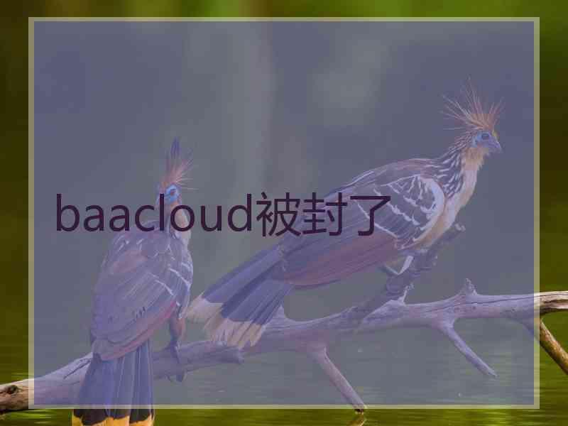 baacloud被封了 baacloud被封了