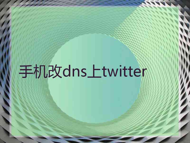 手机改dns上twitter 手机改dns上twitter