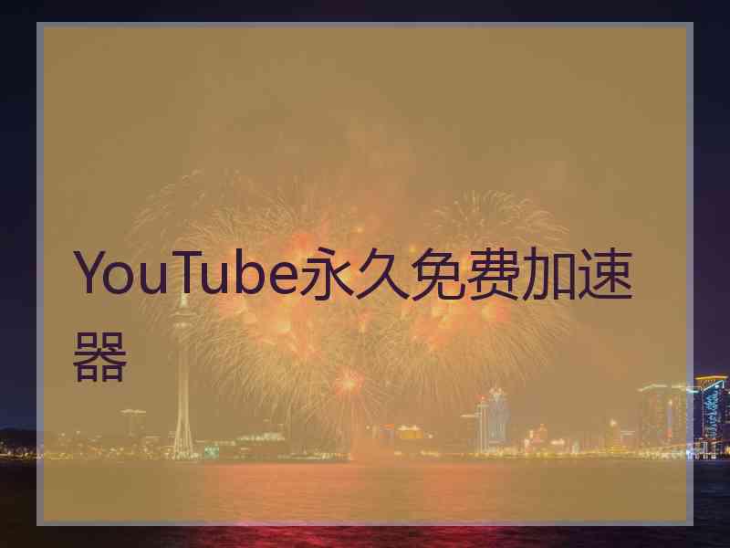 YouTube永久免费加速器 YouTube永久免费加速器