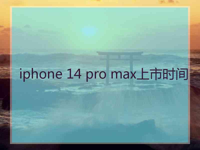 iphone 14 pro max上市时间 iphone 14 pro max上市时间