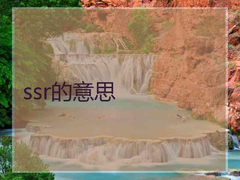 ssr的意思 ssr的意思