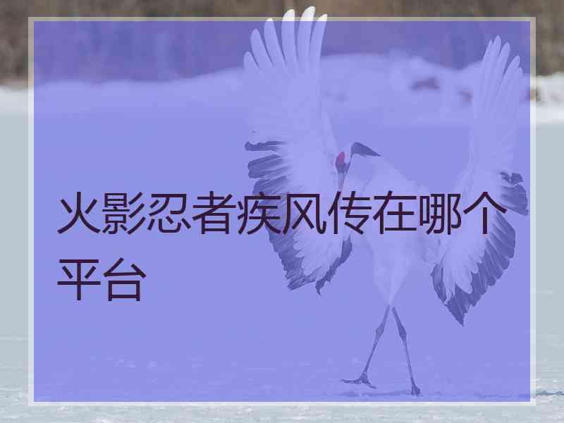 火影忍者疾风传在哪个平台 火影忍者疾风传在哪个平台