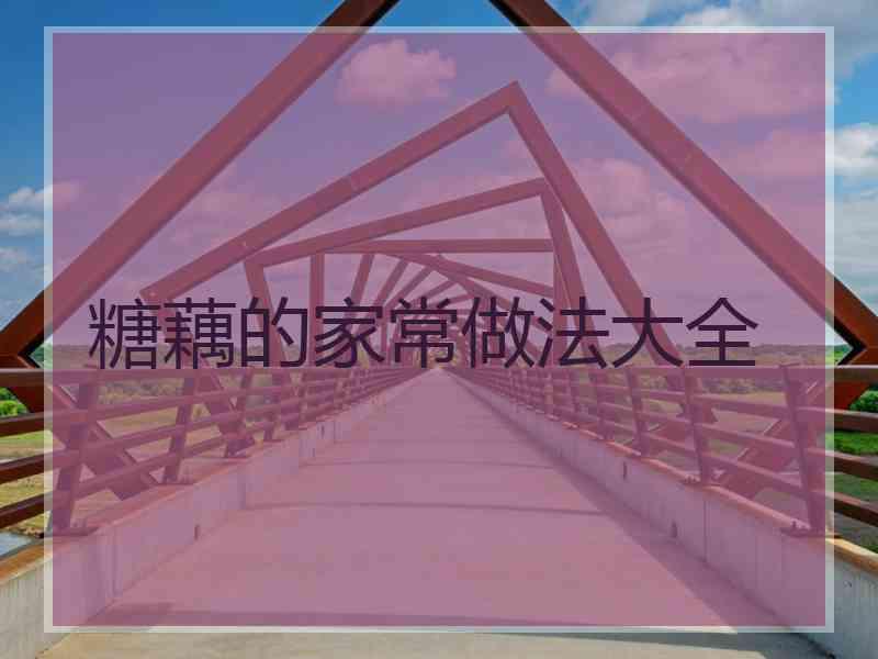 糖藕的家常做法大全 糖藕的家常做法大全